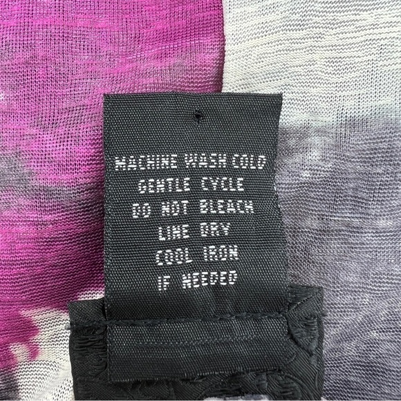 Small Daytrip Brand Floral Blouse Kimono Purple Tellow White Flowy Sleeve - Picture 10 of 10